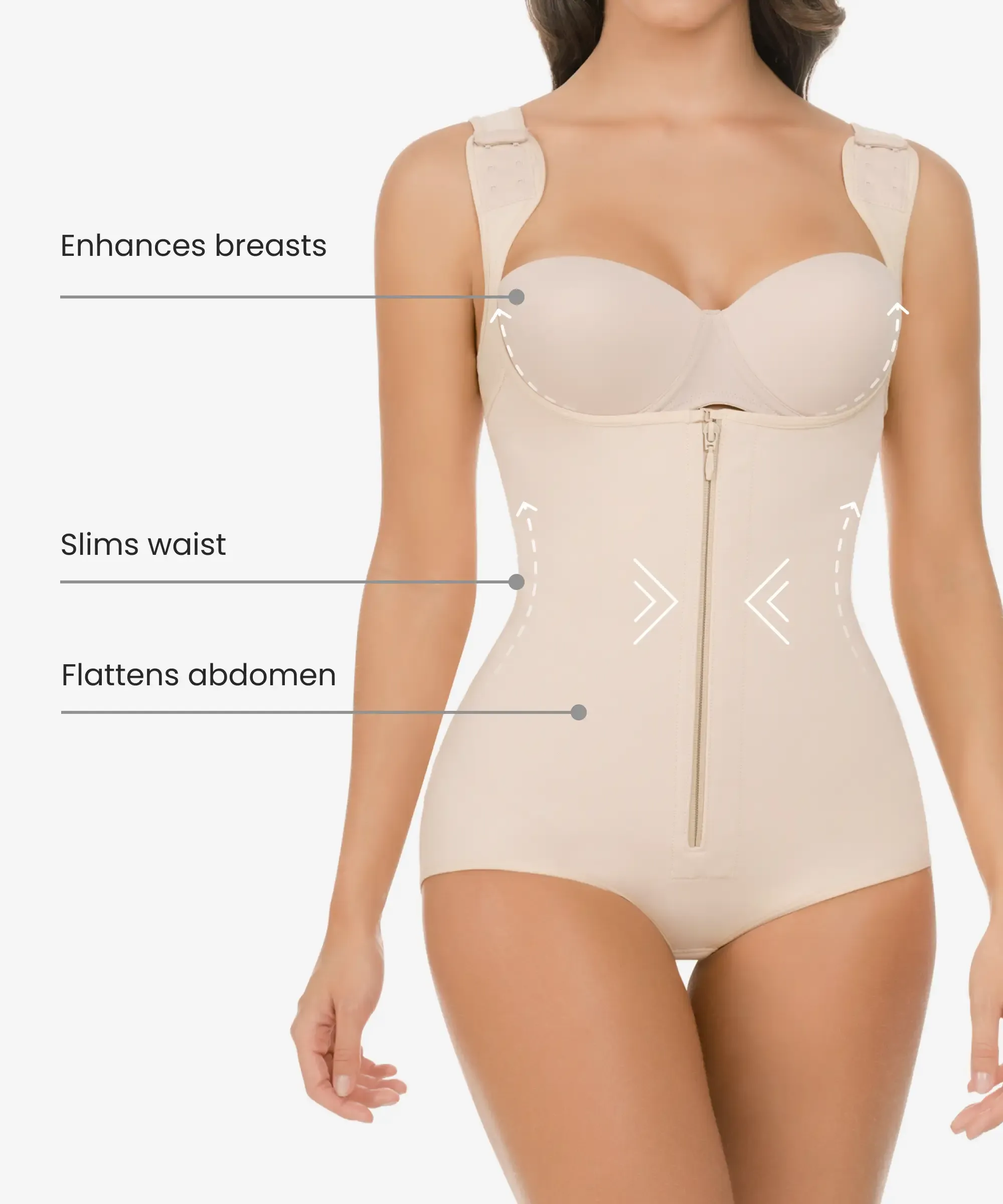 Thermal body shaper with wide straps - Style 385