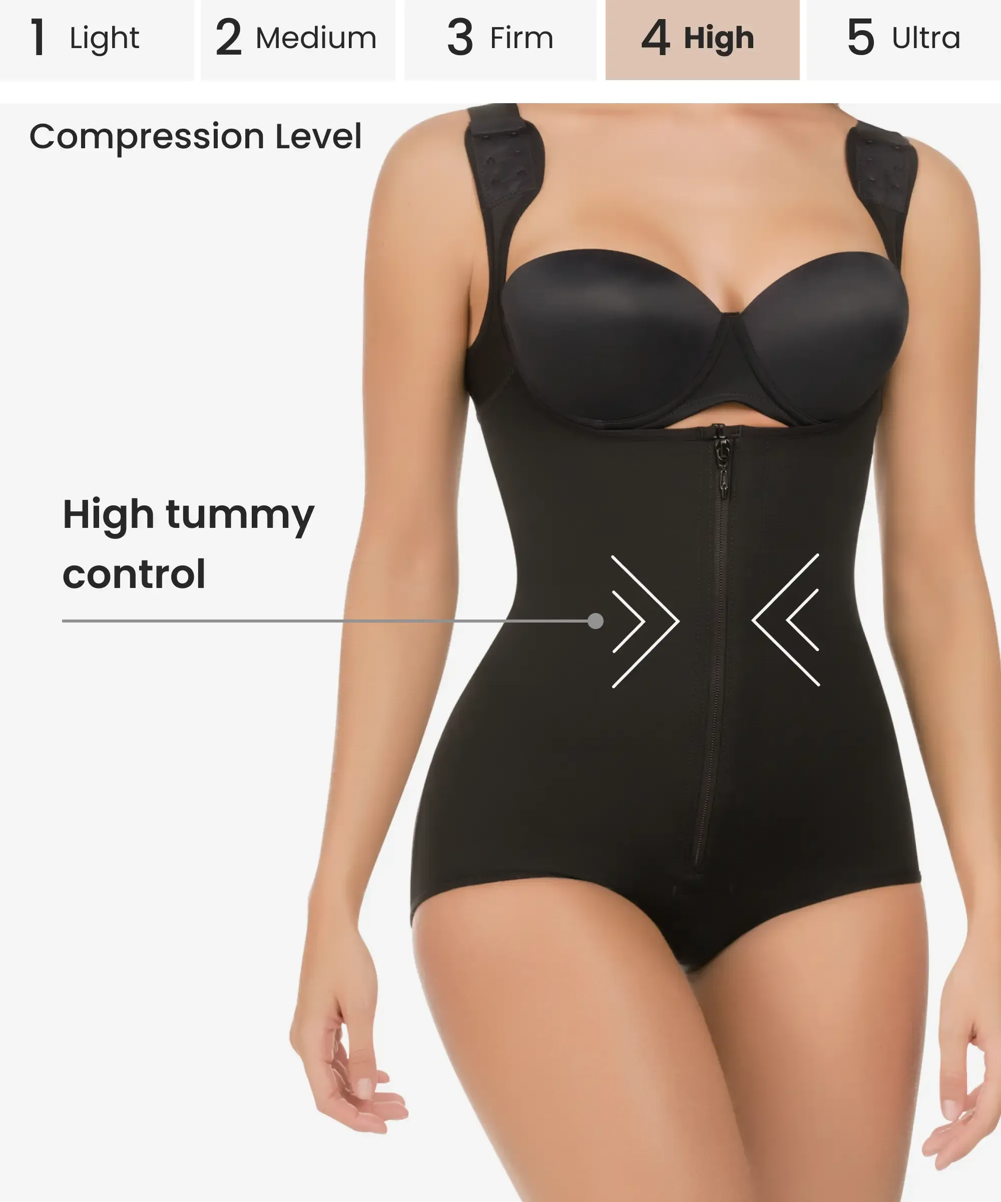 Thermal body shaper with wide straps - Style 385
