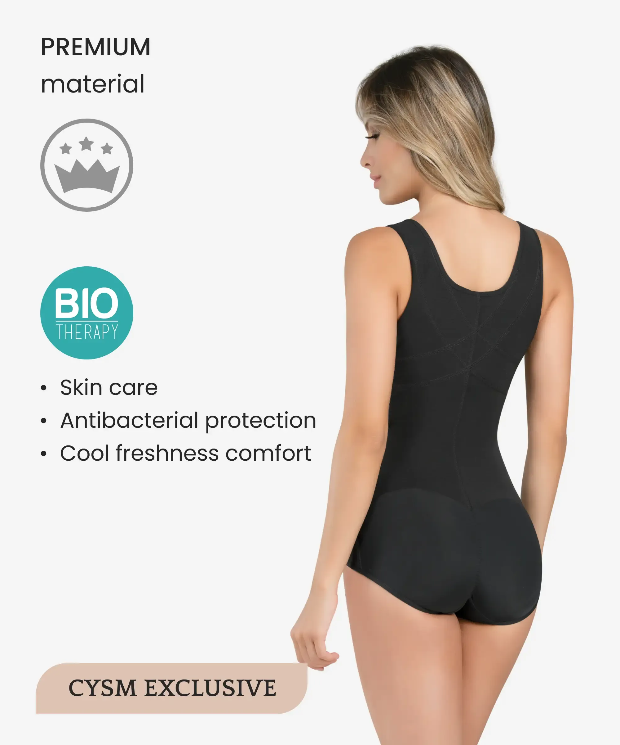 Thermal body shaper with wide straps - Style 385