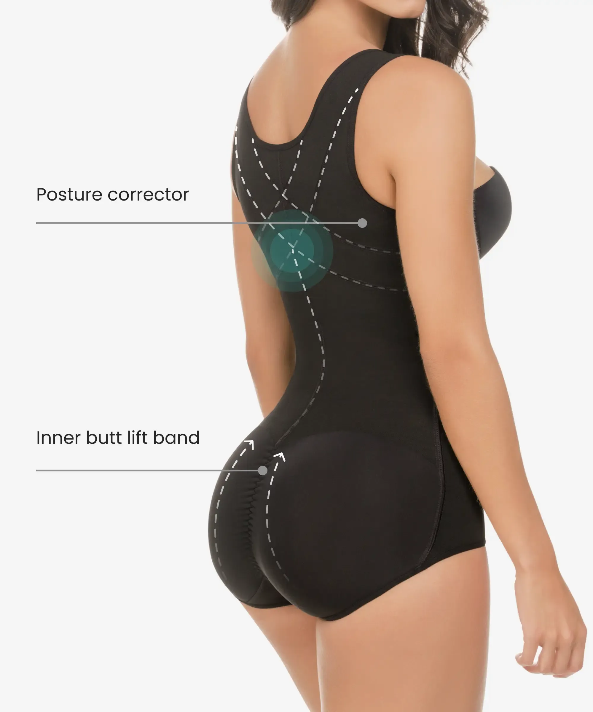 Thermal body shaper with wide straps - Style 385