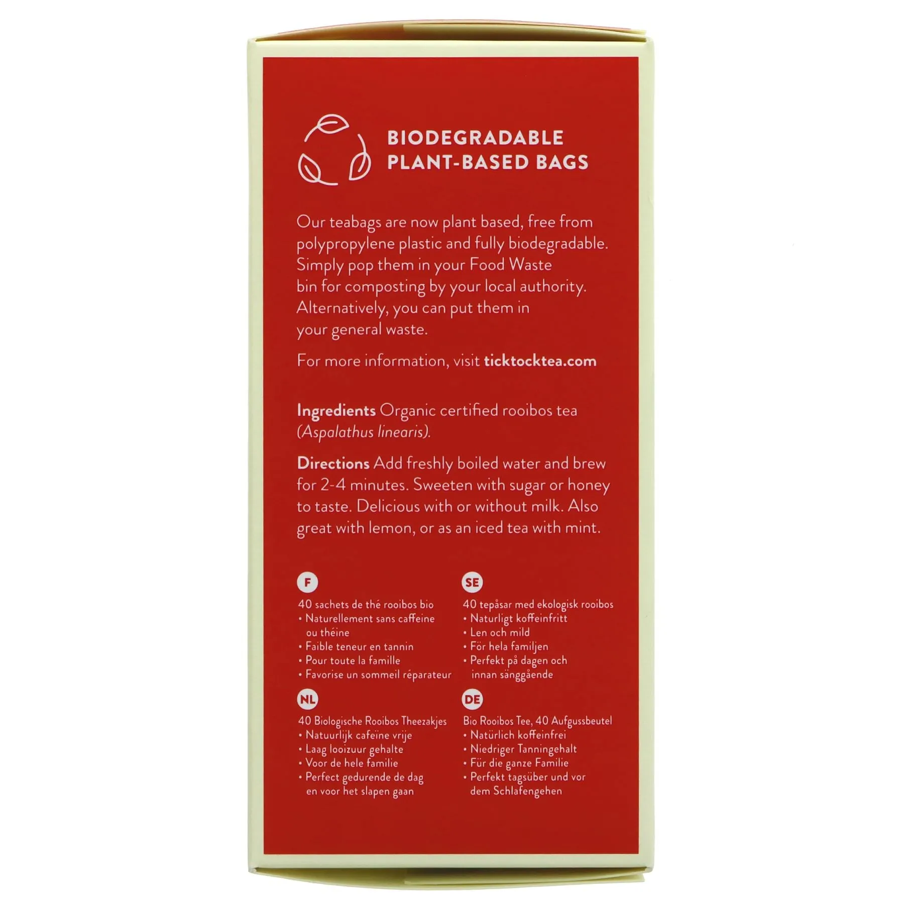 Tick Tock | Rooibos - organic | 40 bags