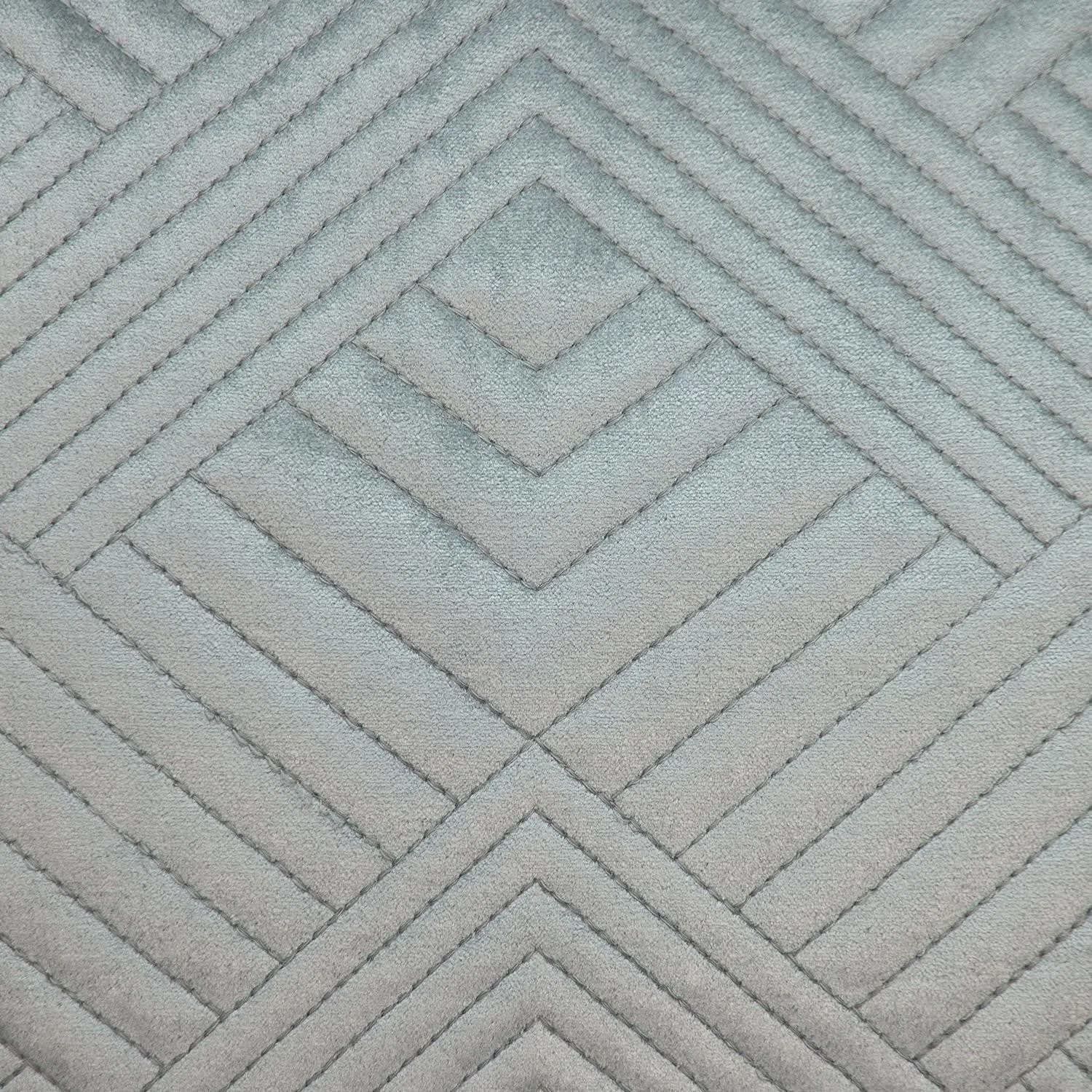 Transitional Gray Quilted Throw Pillow