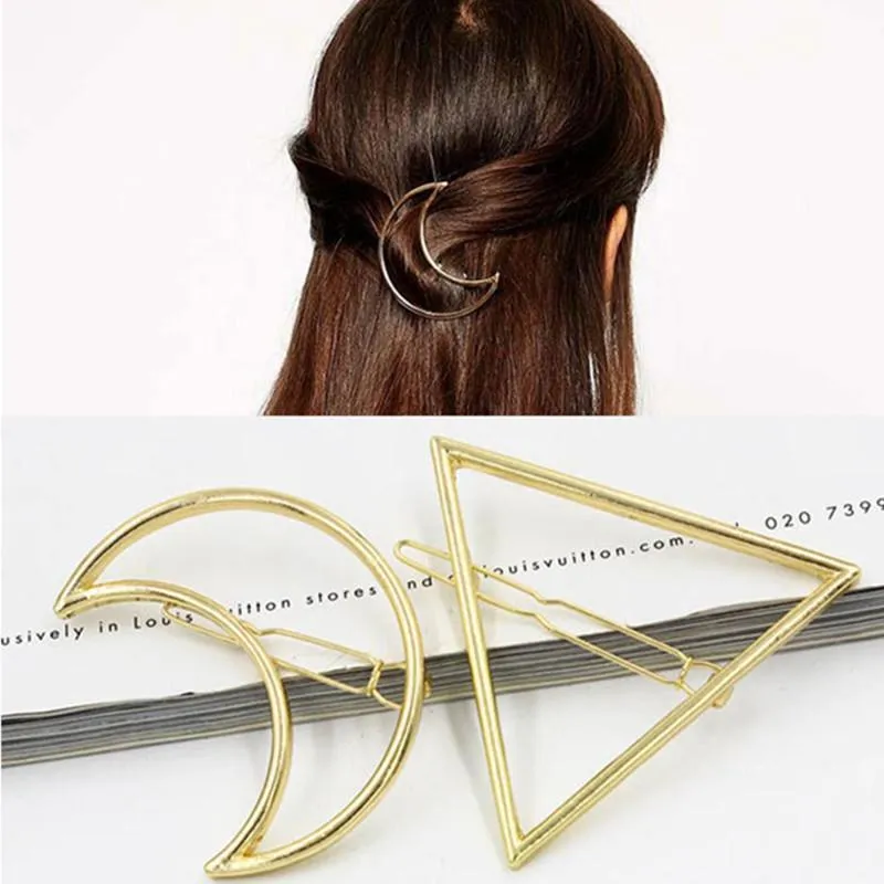 Triangle & Moon Hair Clips (9 Colors and Styles)