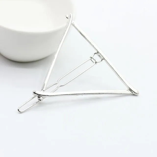 Triangle & Moon Hair Clips (9 Colors and Styles)