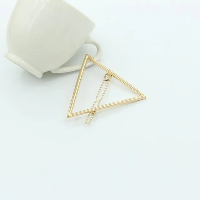 Triangle & Moon Hair Clips (9 Colors and Styles)