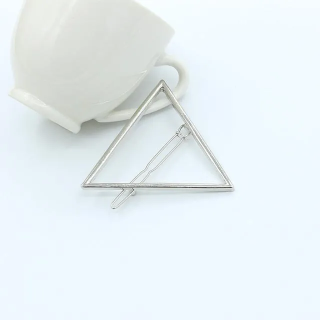 Triangle & Moon Hair Clips (9 Colors and Styles)