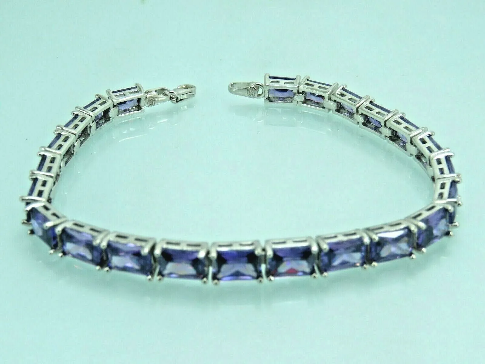 Turkish Handmade Jewelry 925 Sterling Silver Amethyst Stone Womens Bracelet