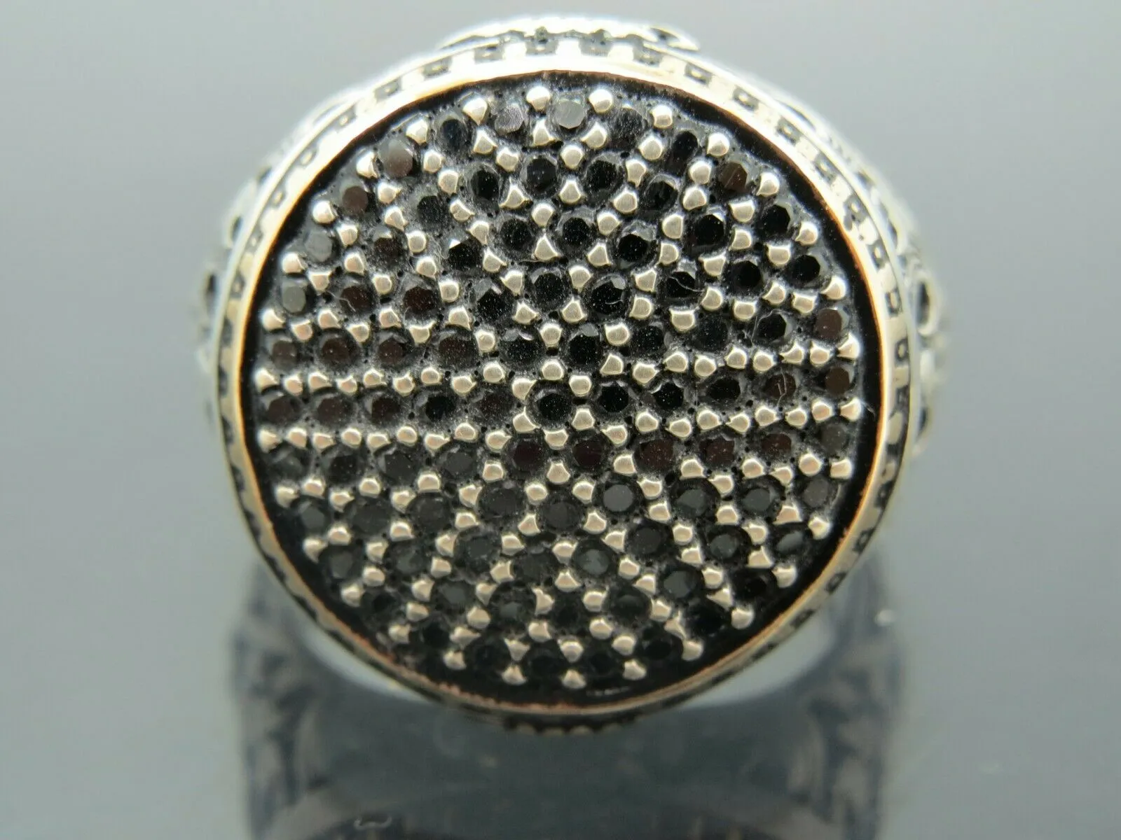 Turkish Handmade Jewelry 925 Sterling Silver Onyx Stone Mens Rings