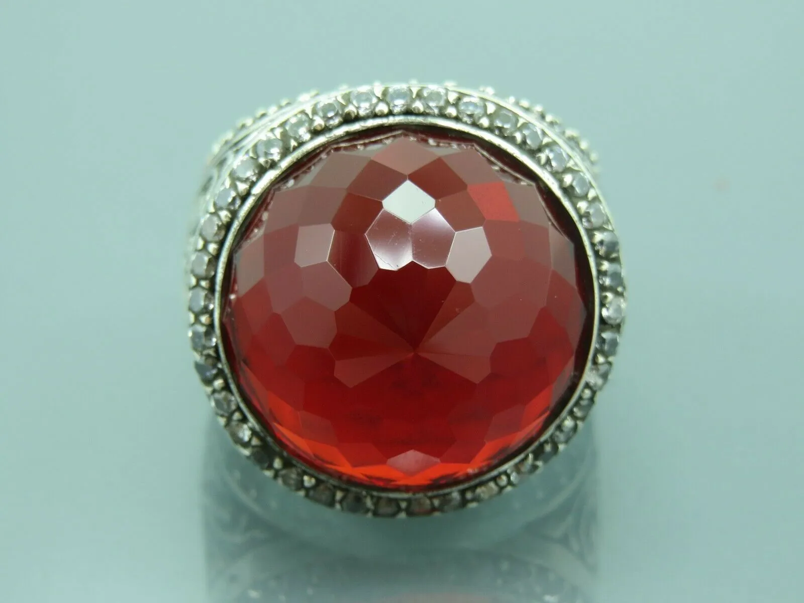 Turkish Handmade Jewelry 925 Sterling Silver Ruby Stone Mens Rings