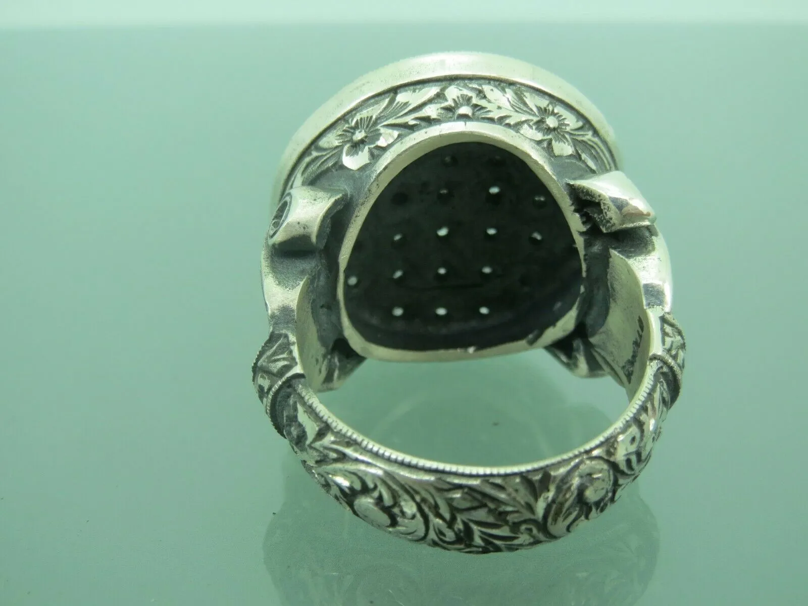Turkish Handmade Jewelry 925 Sterling Silver Zircon Stone Mens Rings