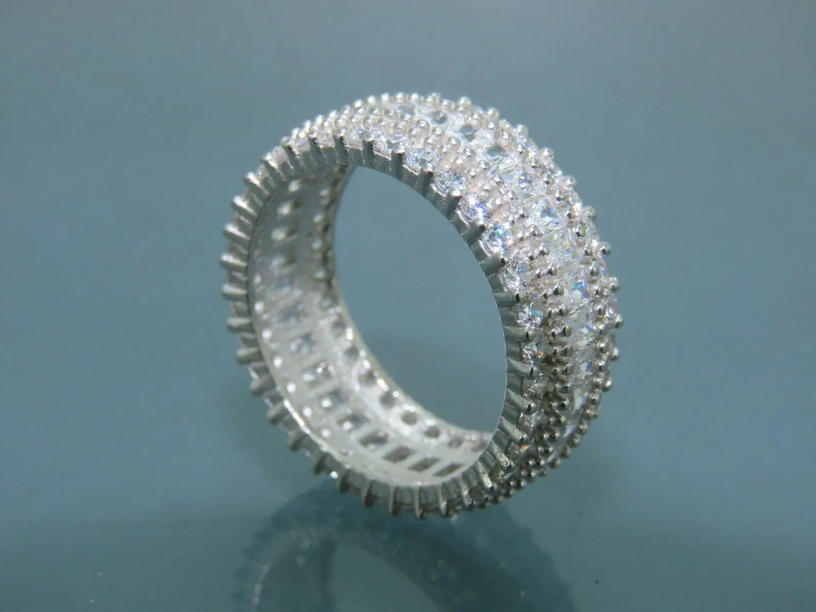 Turkish Handmade Jewelry 925 Sterling Silver Zircon Stone Mens Rings