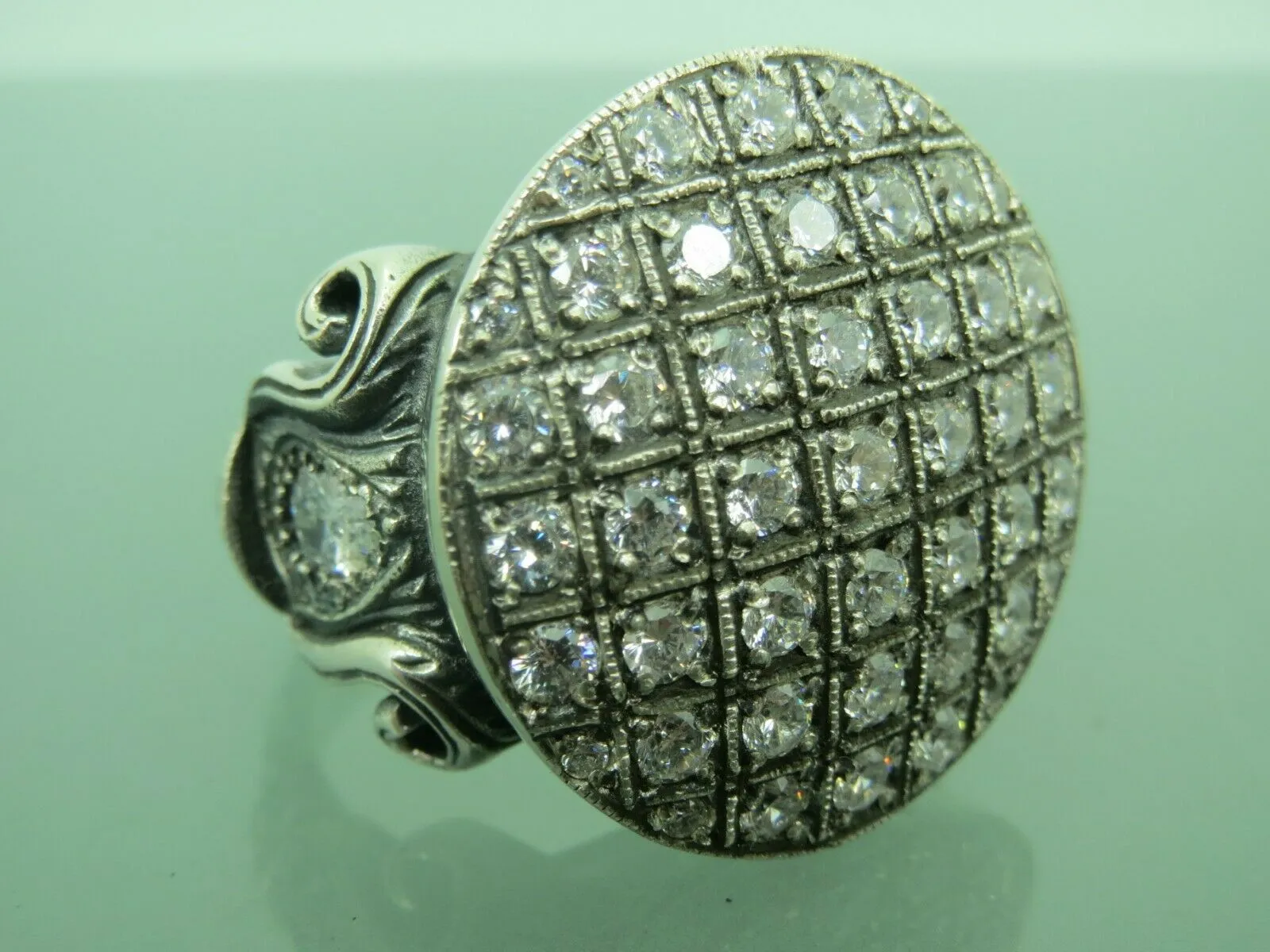 Turkish Handmade Jewelry 925 Sterling Silver Zircon Stone Mens Rings