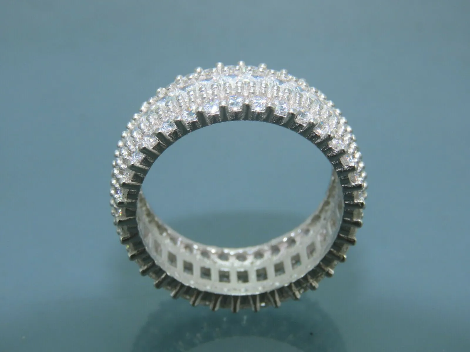 Turkish Handmade Jewelry 925 Sterling Silver Zircon Stone Mens Rings