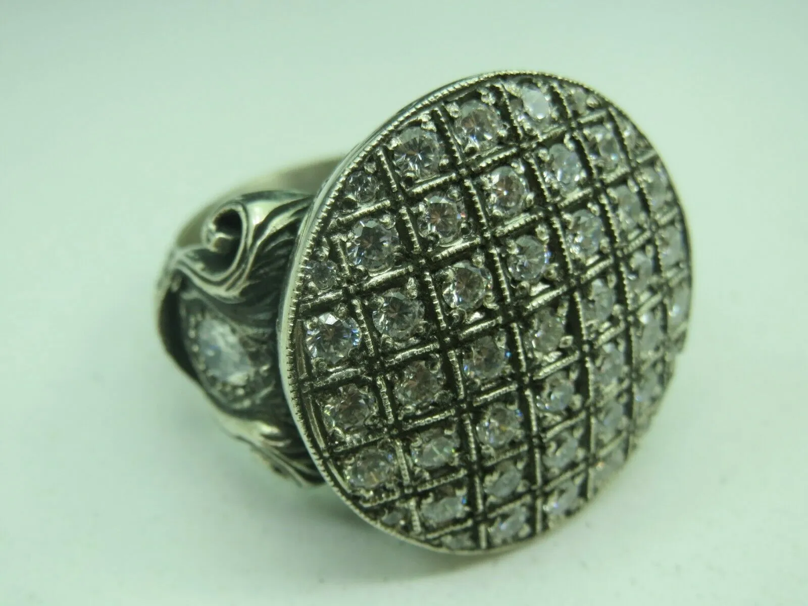 Turkish Handmade Jewelry 925 Sterling Silver Zircon Stone Mens Rings