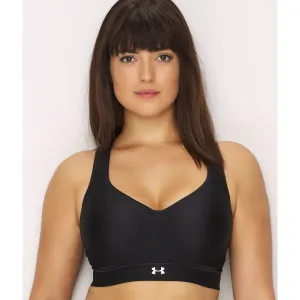 Under Armour BLACK Warp Knit High Impact Underwire Sports Bra, US 32DD, UK 32DD