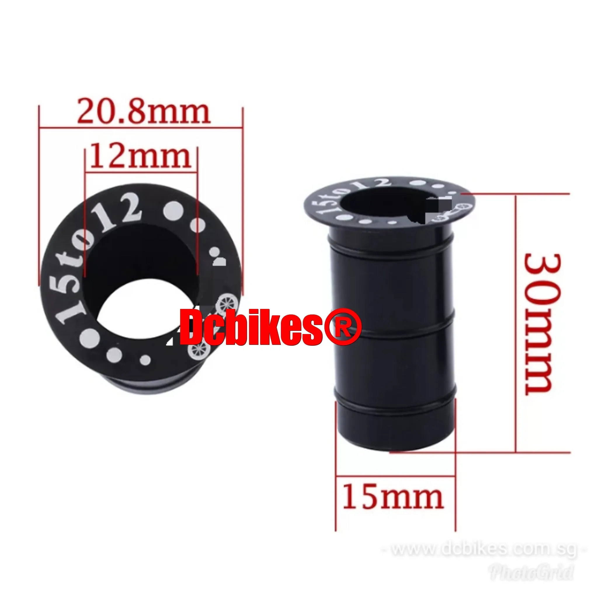 Universal Front Hub 15mm - 12mm Thru Axle Conversion Adapter