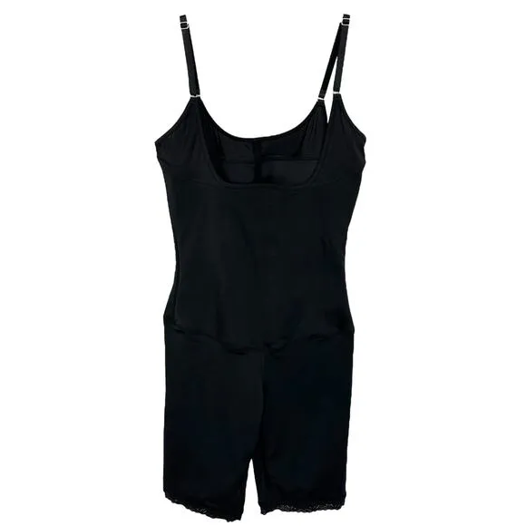 Vedette Stephanie Firm Compression Mid Thigh Full Body Shaper 206 Black Size 38