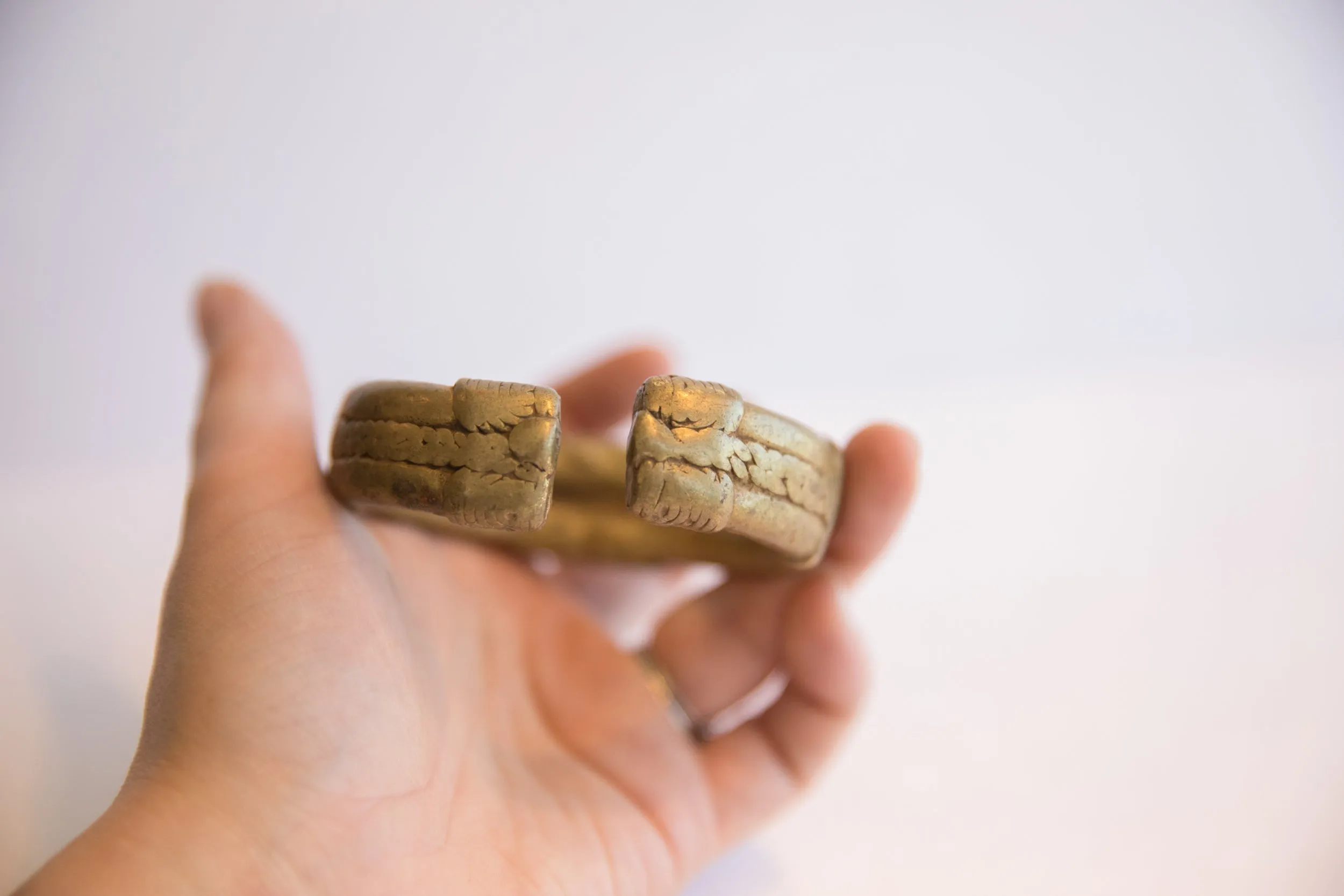 Vintage African Bronze Cuff Bracelet