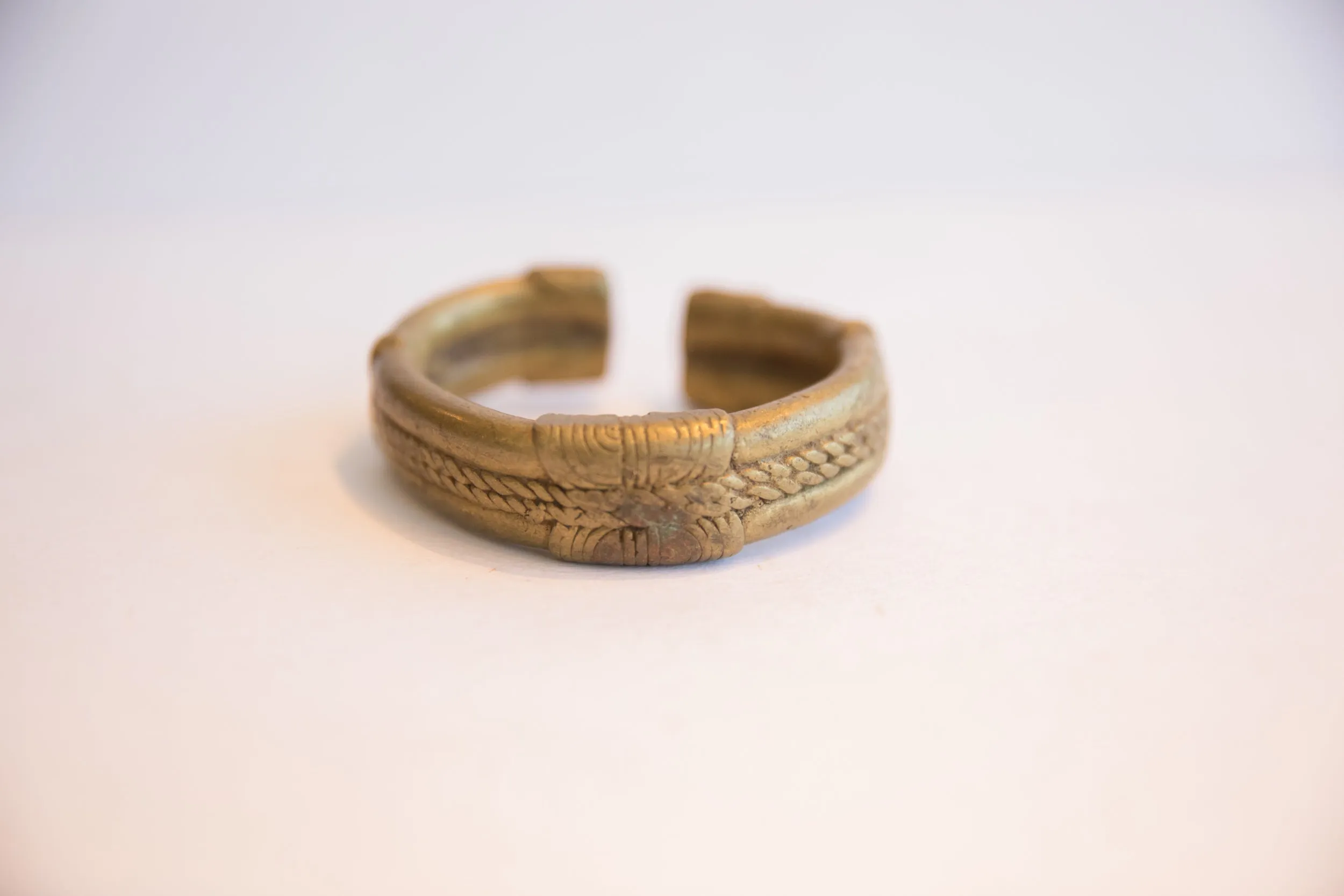 Vintage African Bronze Cuff Bracelet