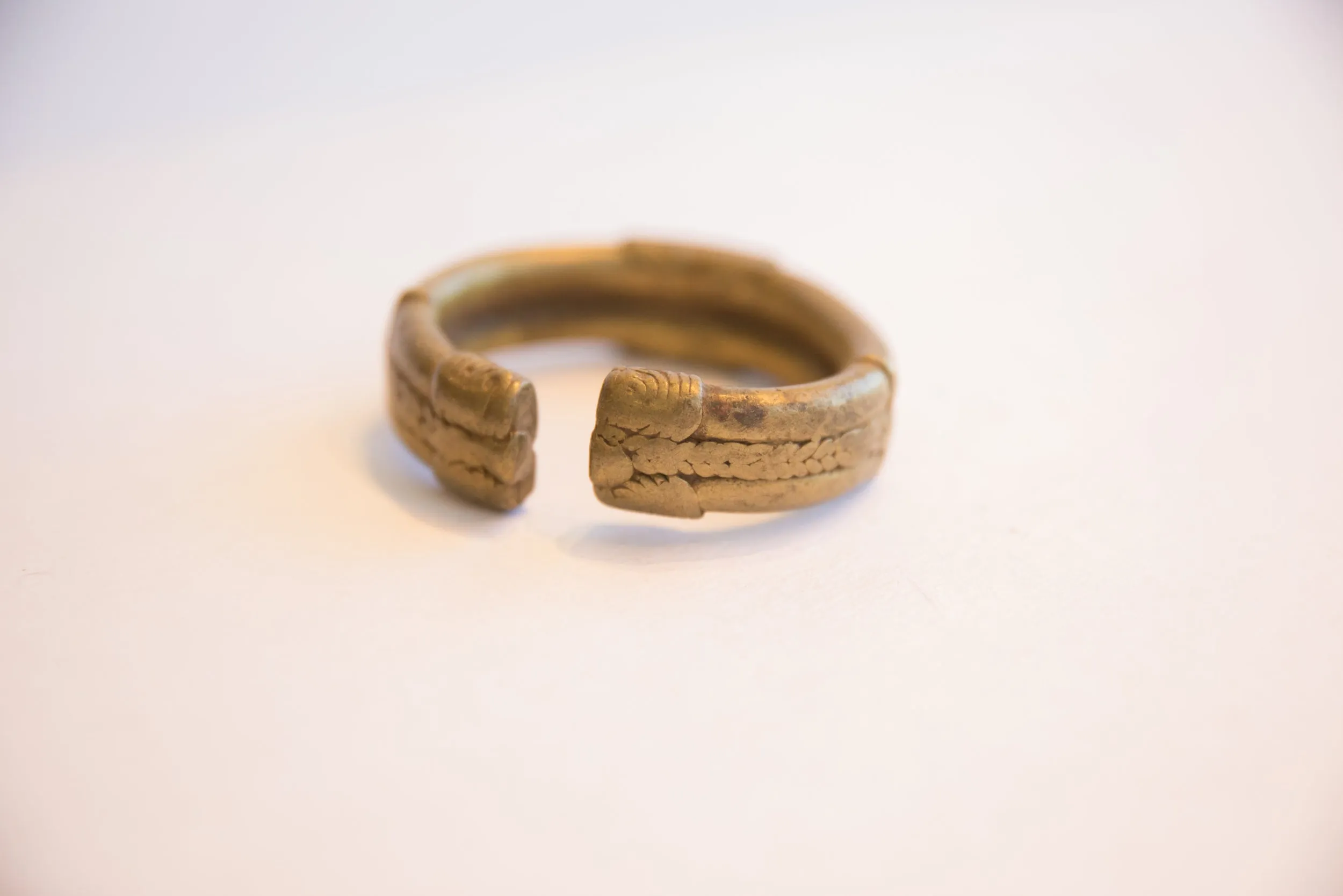 Vintage African Bronze Cuff Bracelet