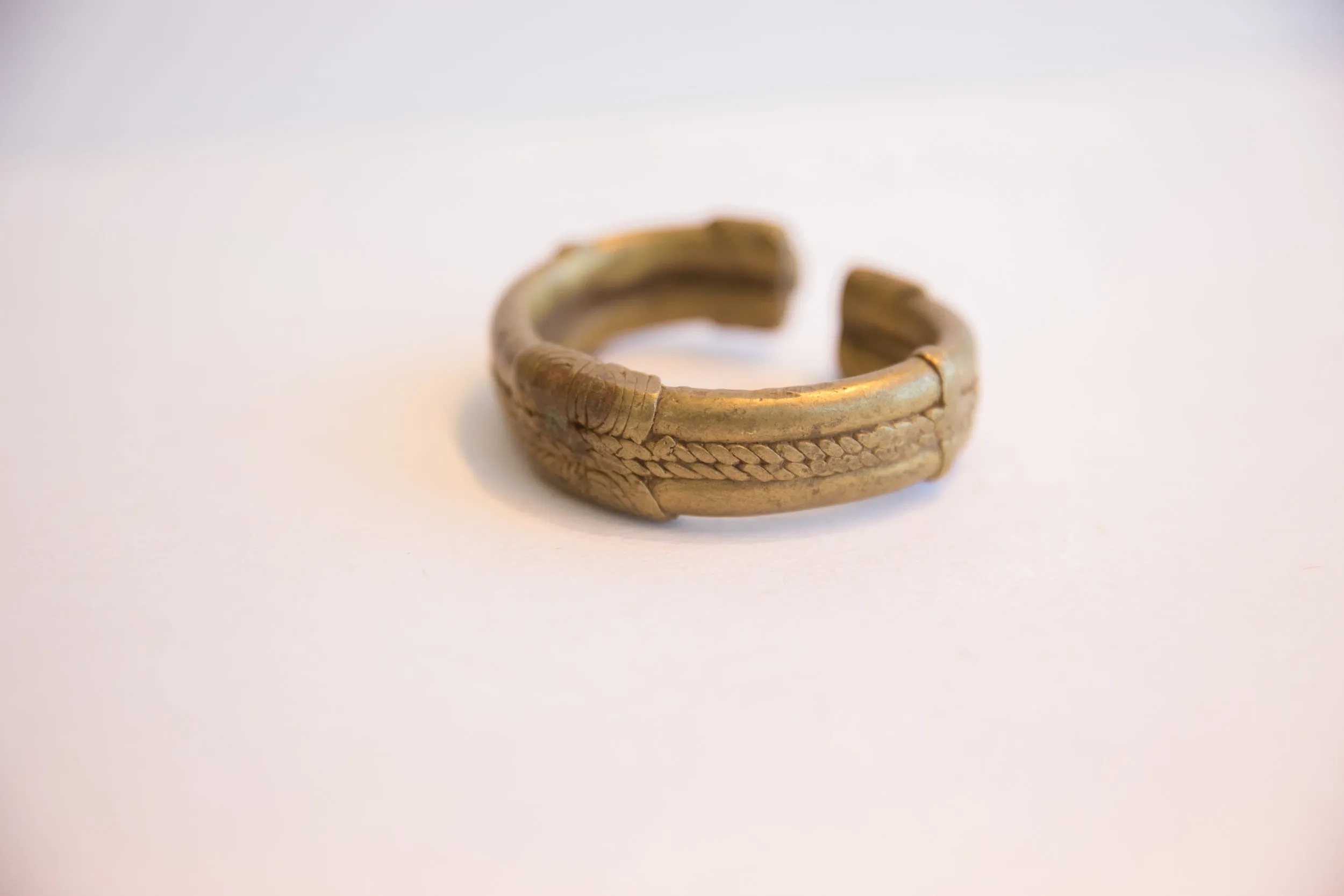 Vintage African Bronze Cuff Bracelet