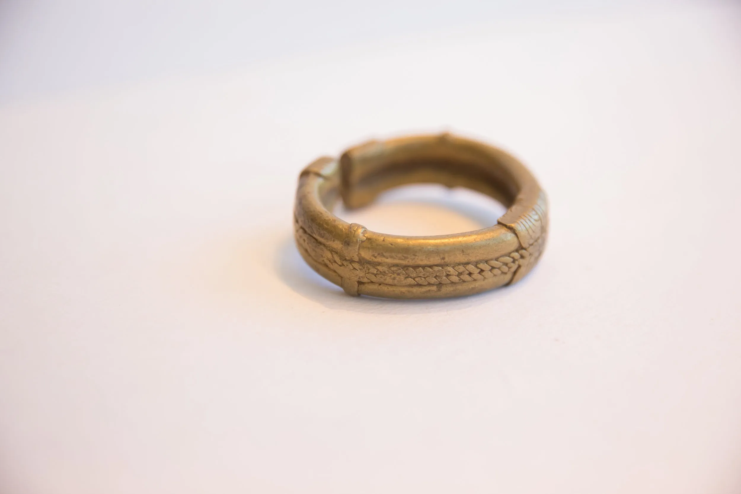 Vintage African Bronze Cuff Bracelet