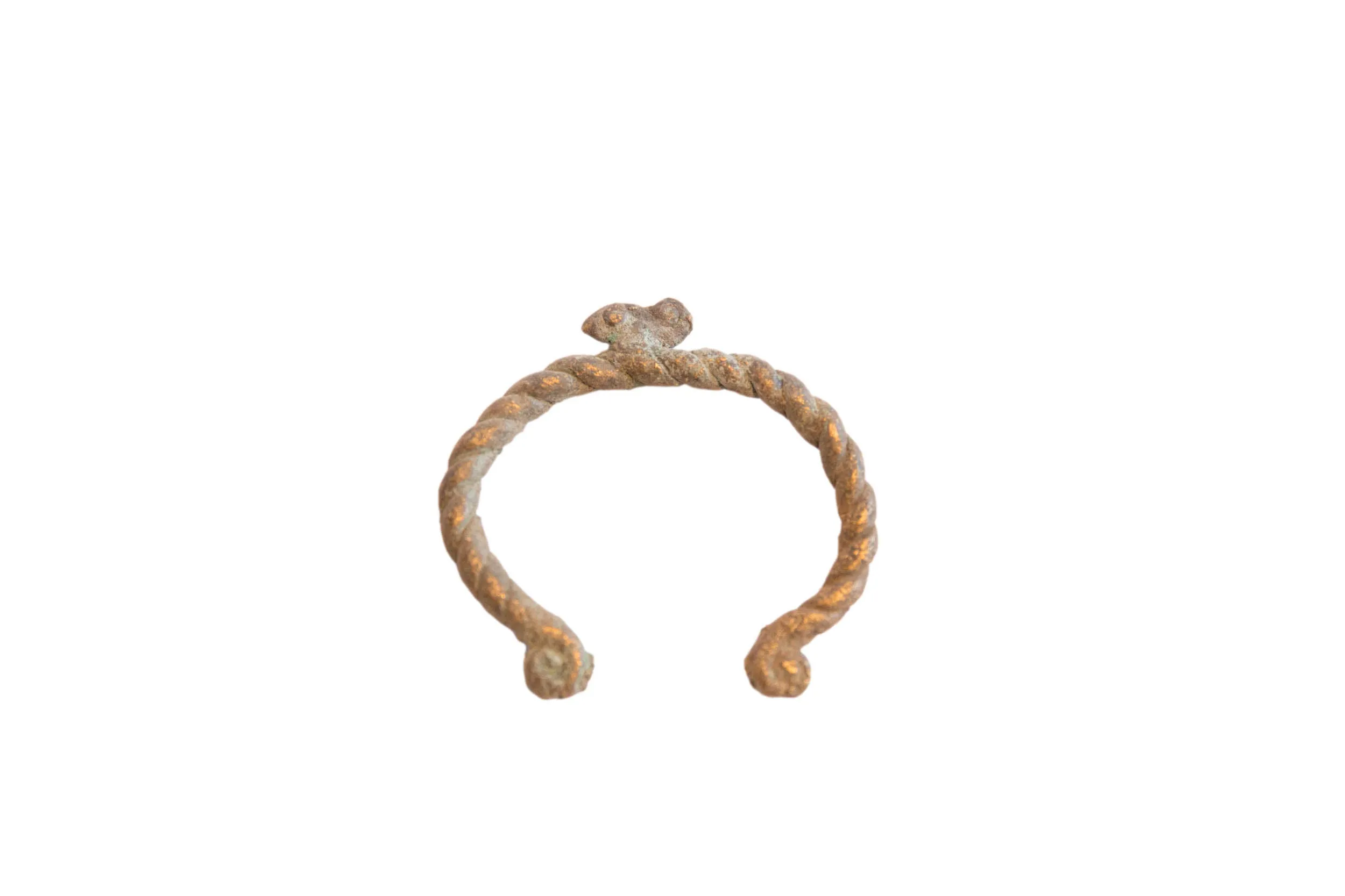 Vintage African Oxidized Chameleon Cuff Bracelet