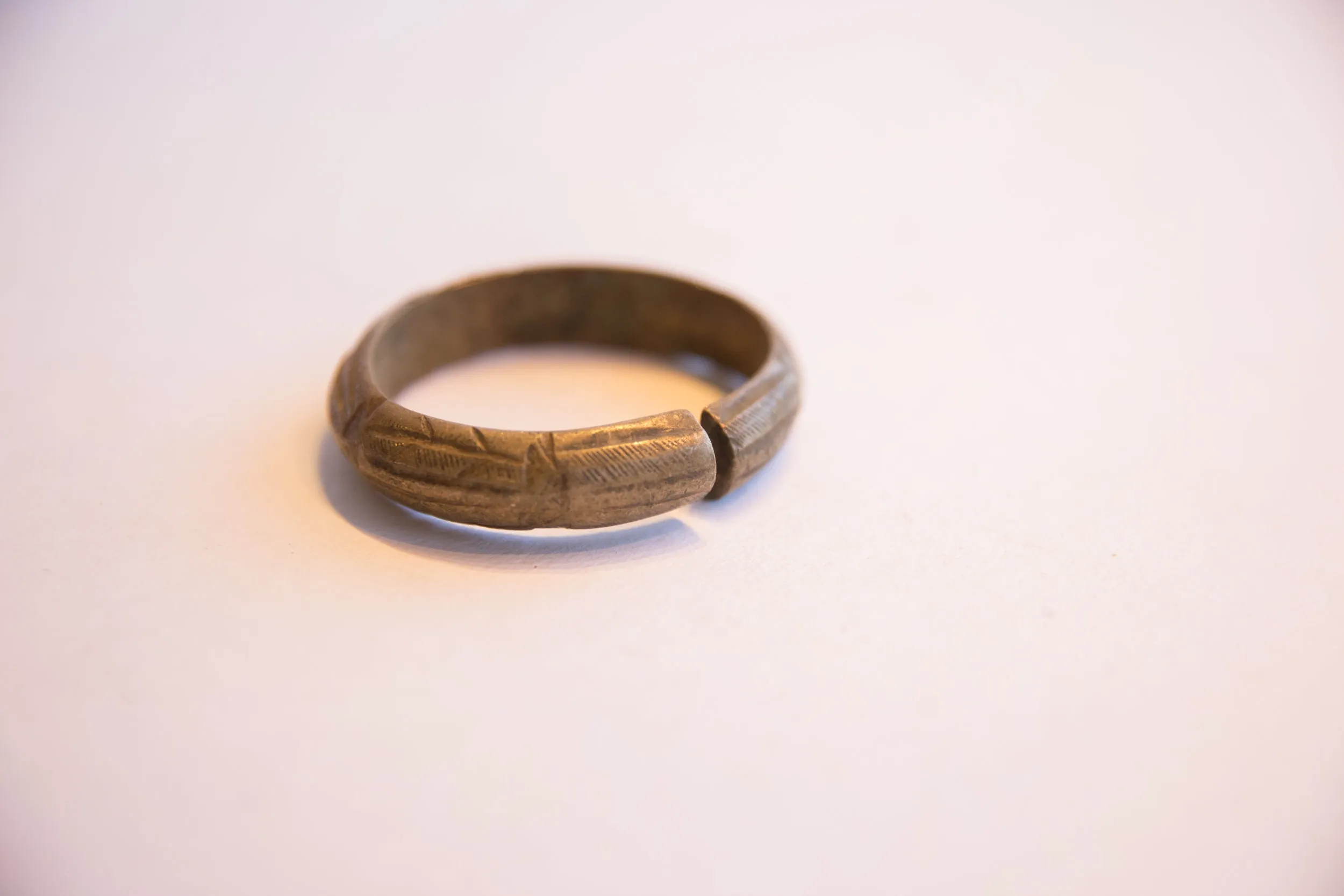 Vintage African Small Bronze Cuff Bracelet