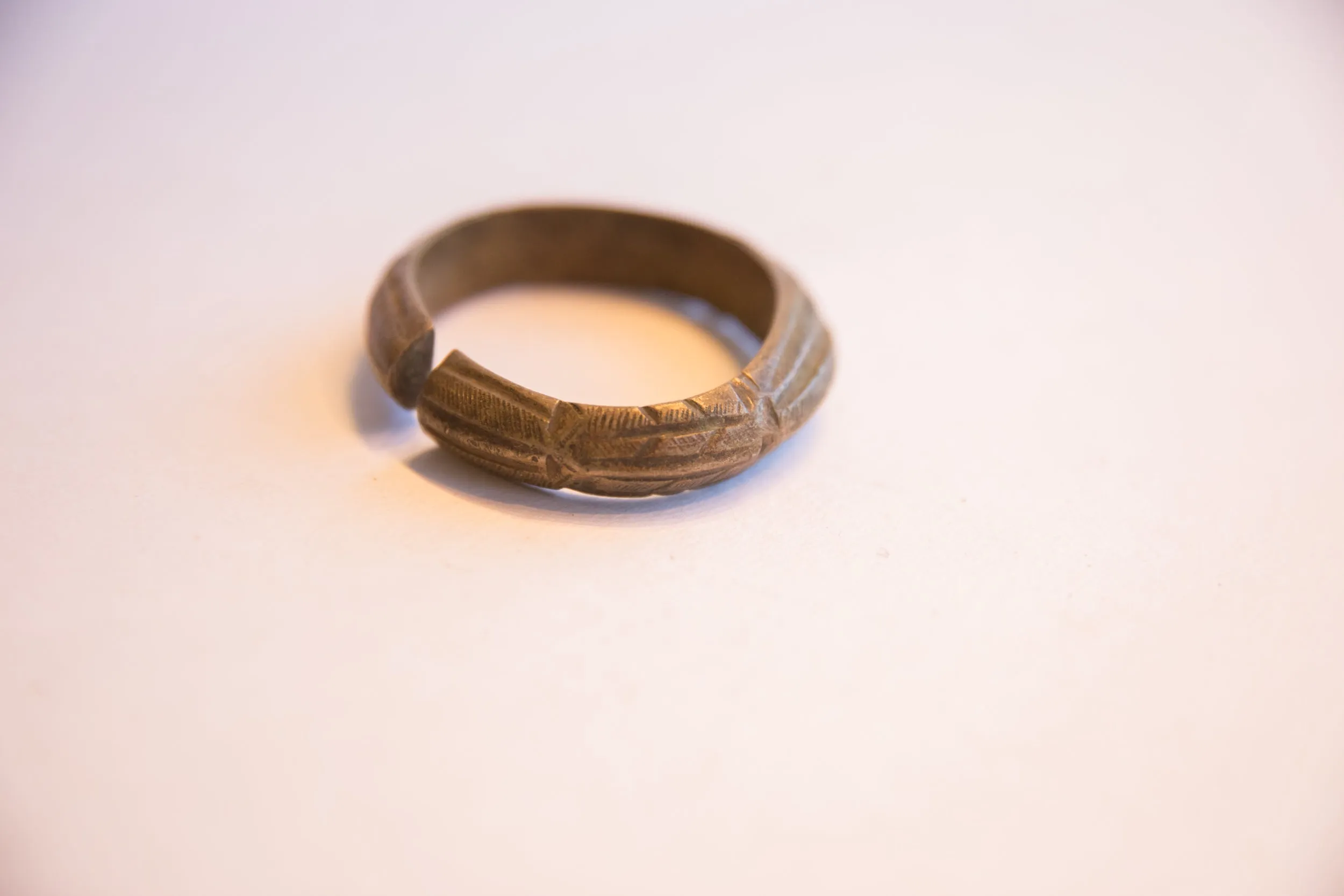 Vintage African Small Bronze Cuff Bracelet