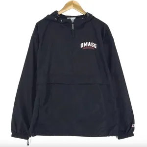 Vintage Champion Umass Jacket Anorak Waterproof White Size M
