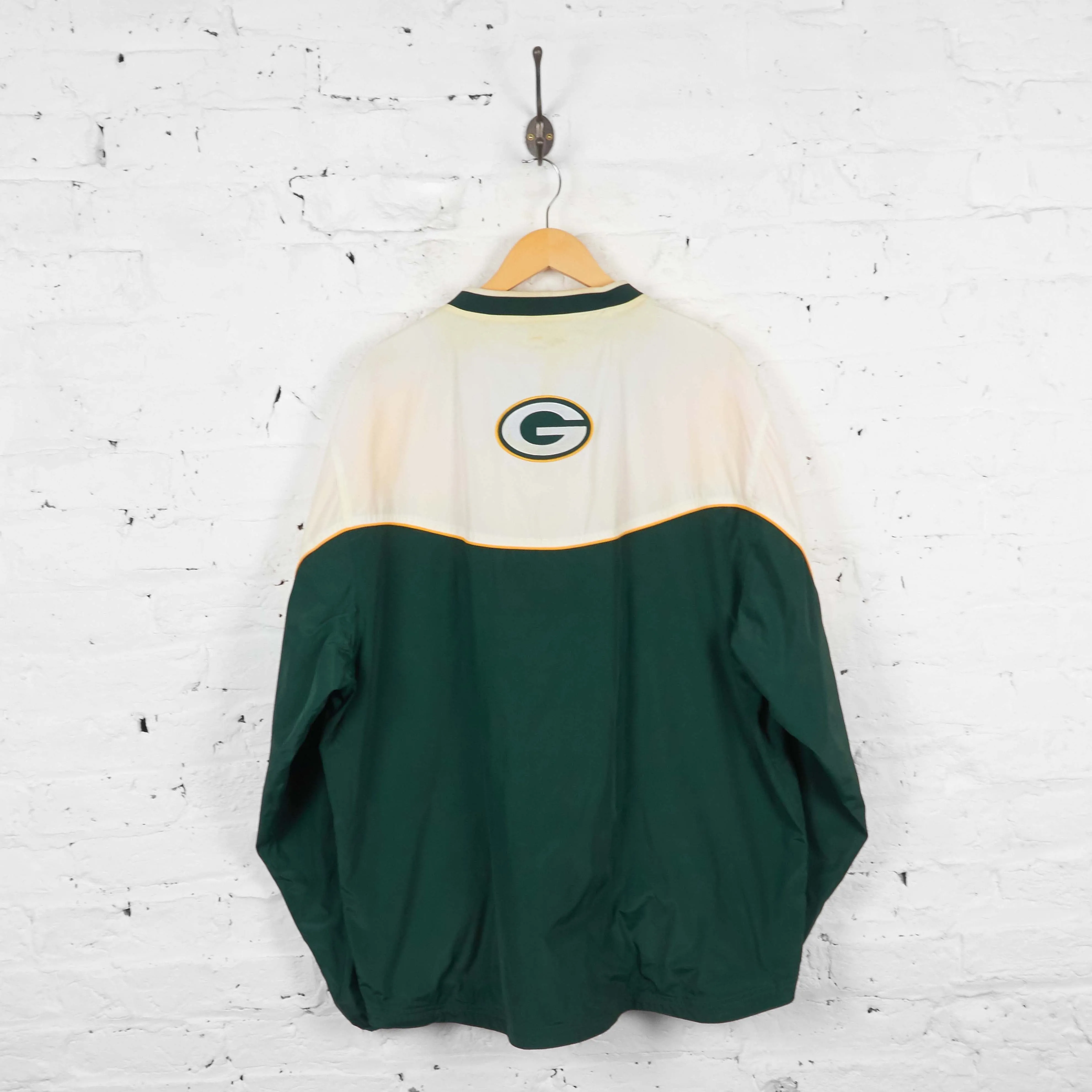 Vintage Green Bay Packers Waterproof Sweatshirt - Green - XL