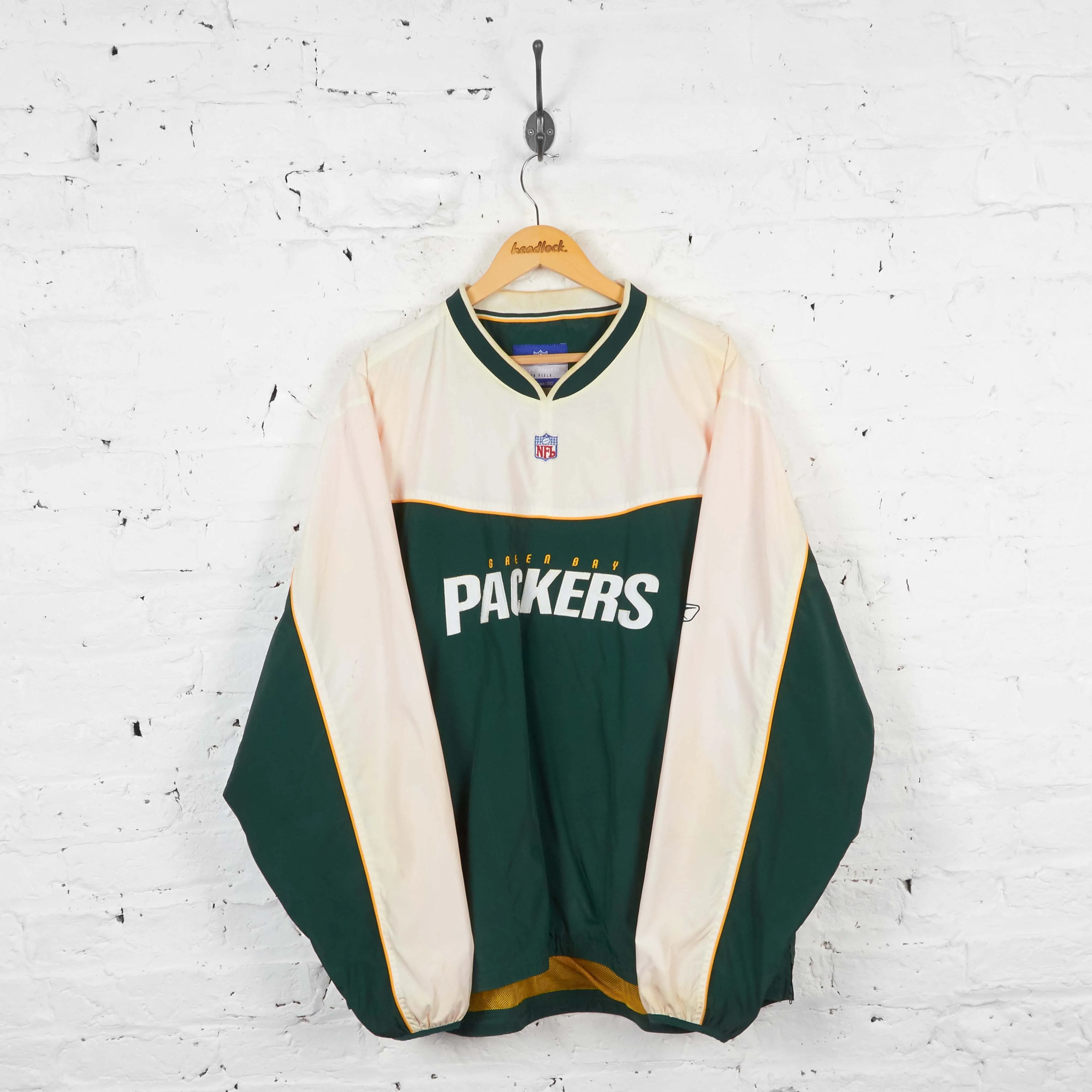 Vintage Green Bay Packers Waterproof Sweatshirt - Green - XL