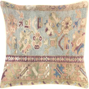 Vintage Turkish Oushak Pillow - 18" x 18"