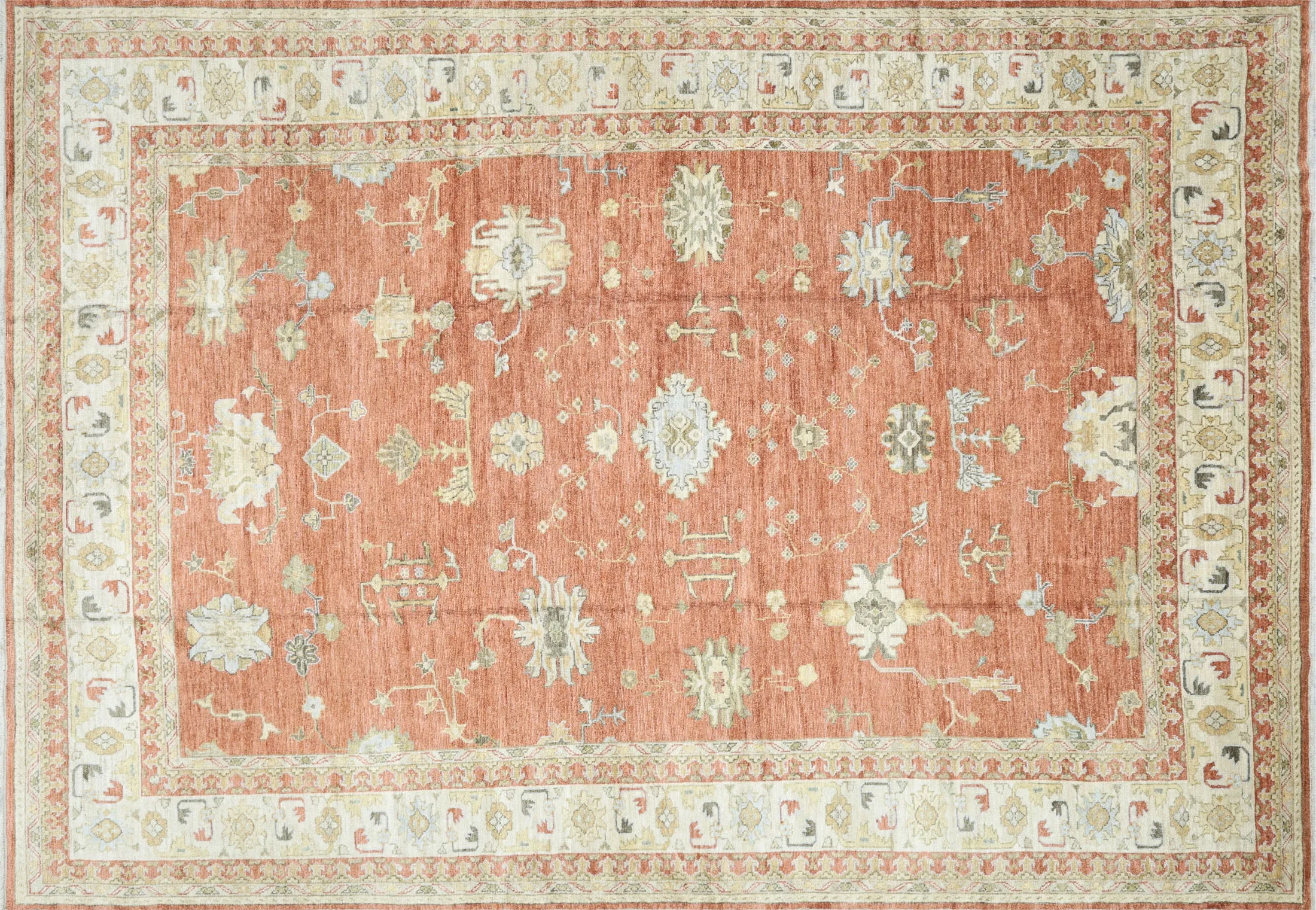 Vintage Turkish Oushak Rug - 10'11" x 15'9"