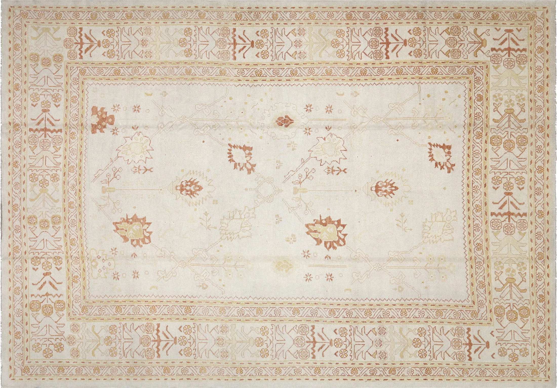 Vintage Turkish Oushak Rug - 10'3" x 14'7"