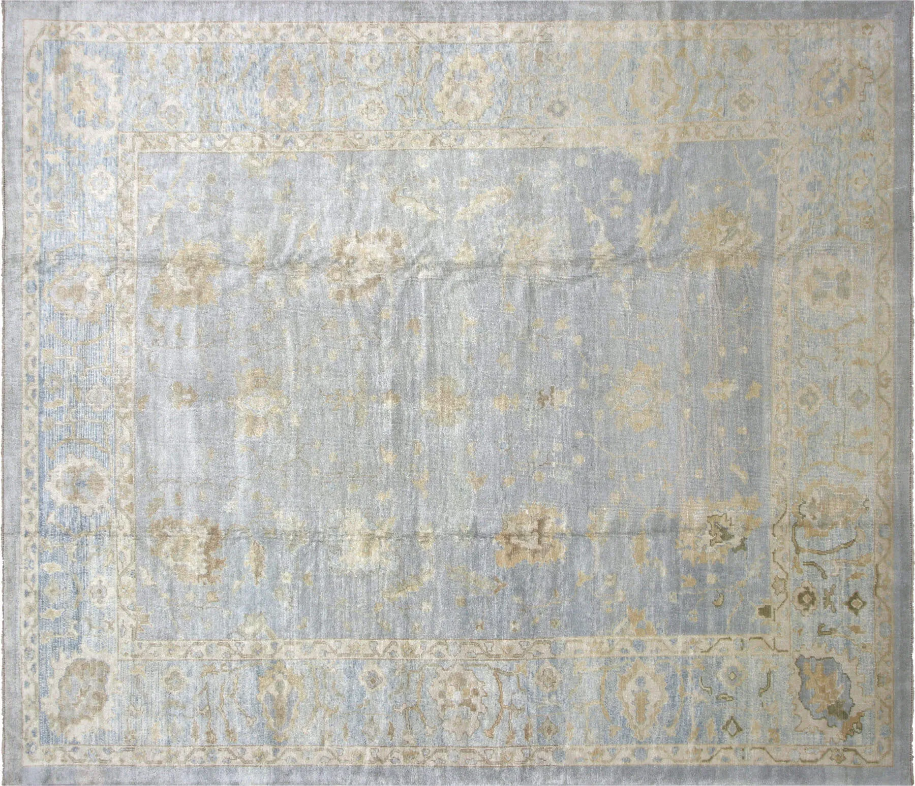 Vintage Turkish Oushak Rug - 11'11" x 13'7"