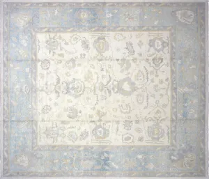 Vintage Turkish Oushak Rug - 12'10" x 14'8"