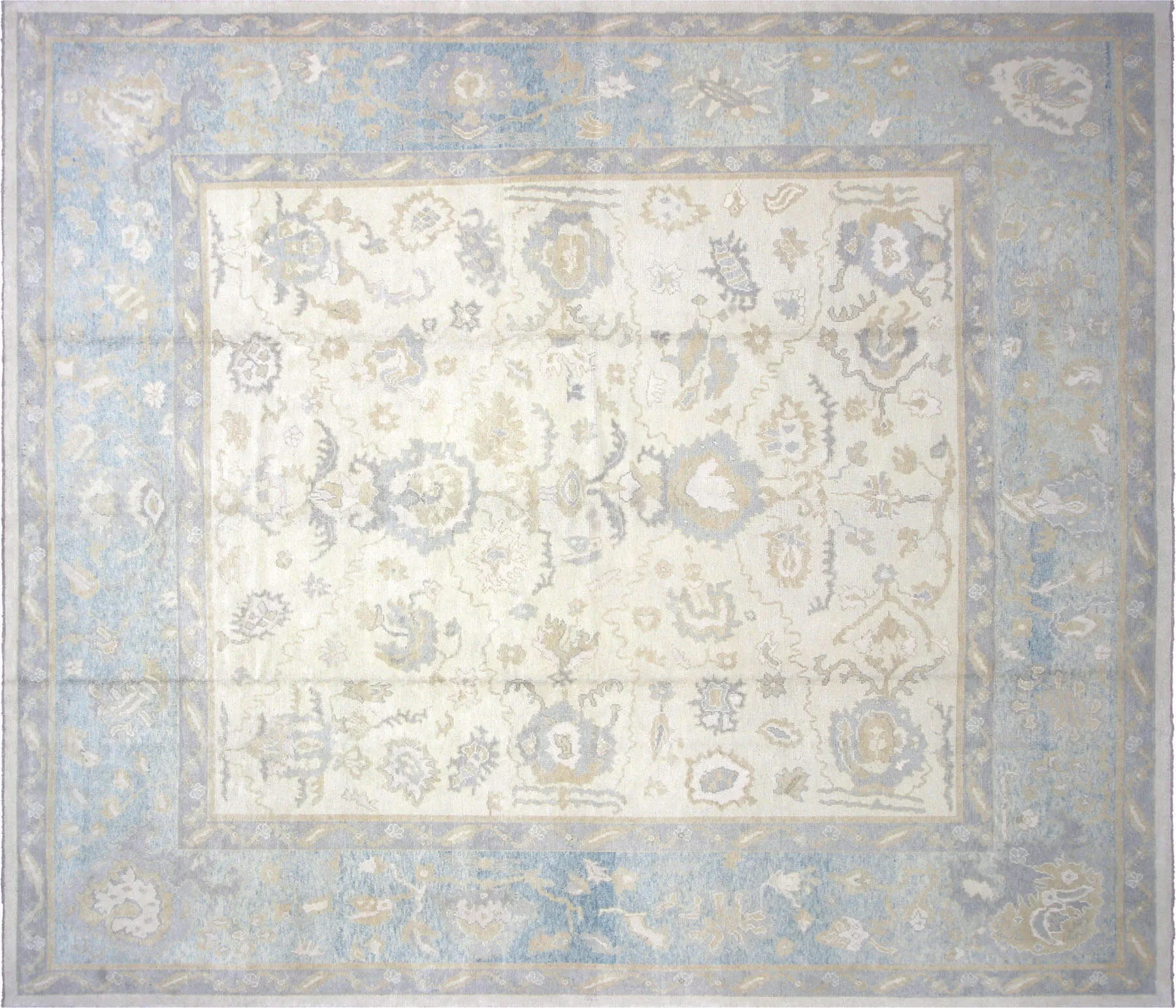 Vintage Turkish Oushak Rug - 12'10" x 14'8"