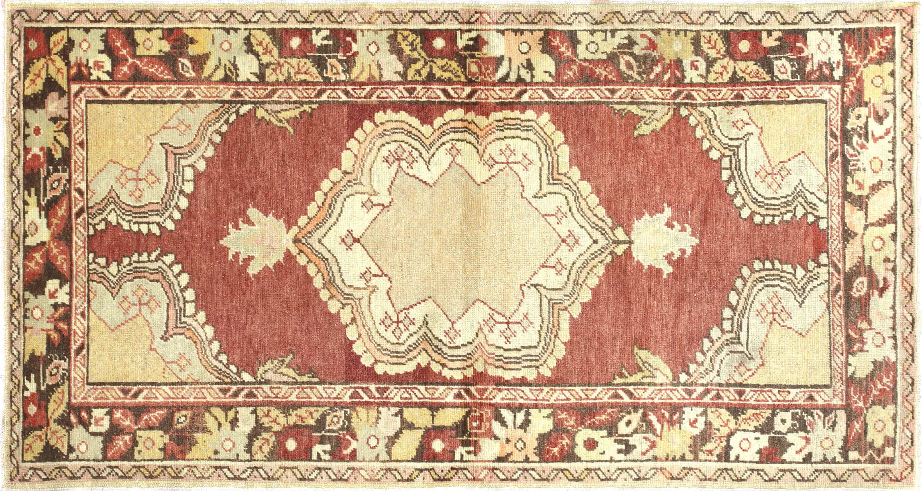 Vintage Turkish Oushak Rug - 3'1" x 5'9"