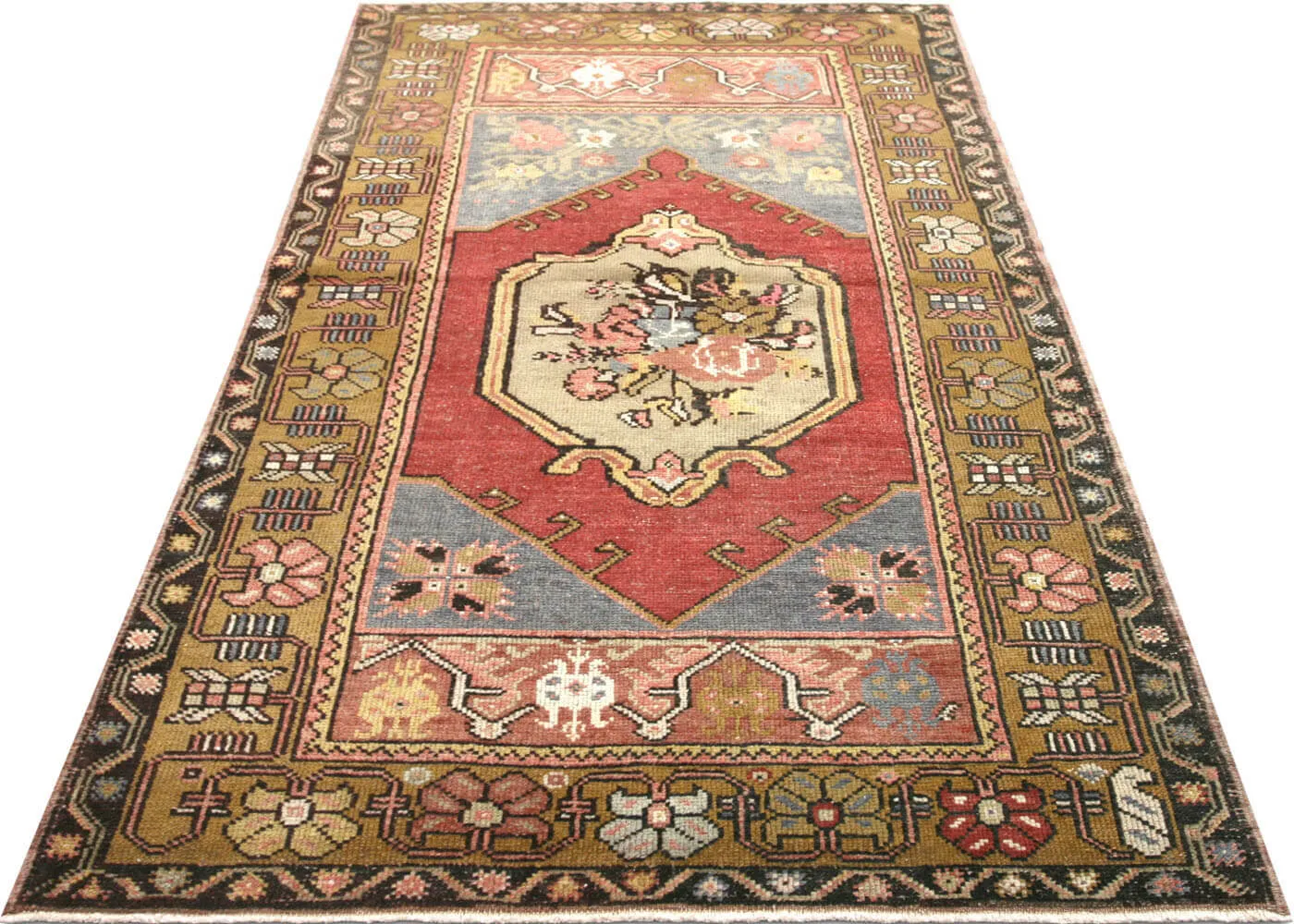 Vintage Turkish Oushak Rug - 3'2" x 5'10"