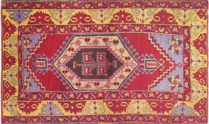 Vintage Turkish Oushak Rug - 3'2" x 5'4"