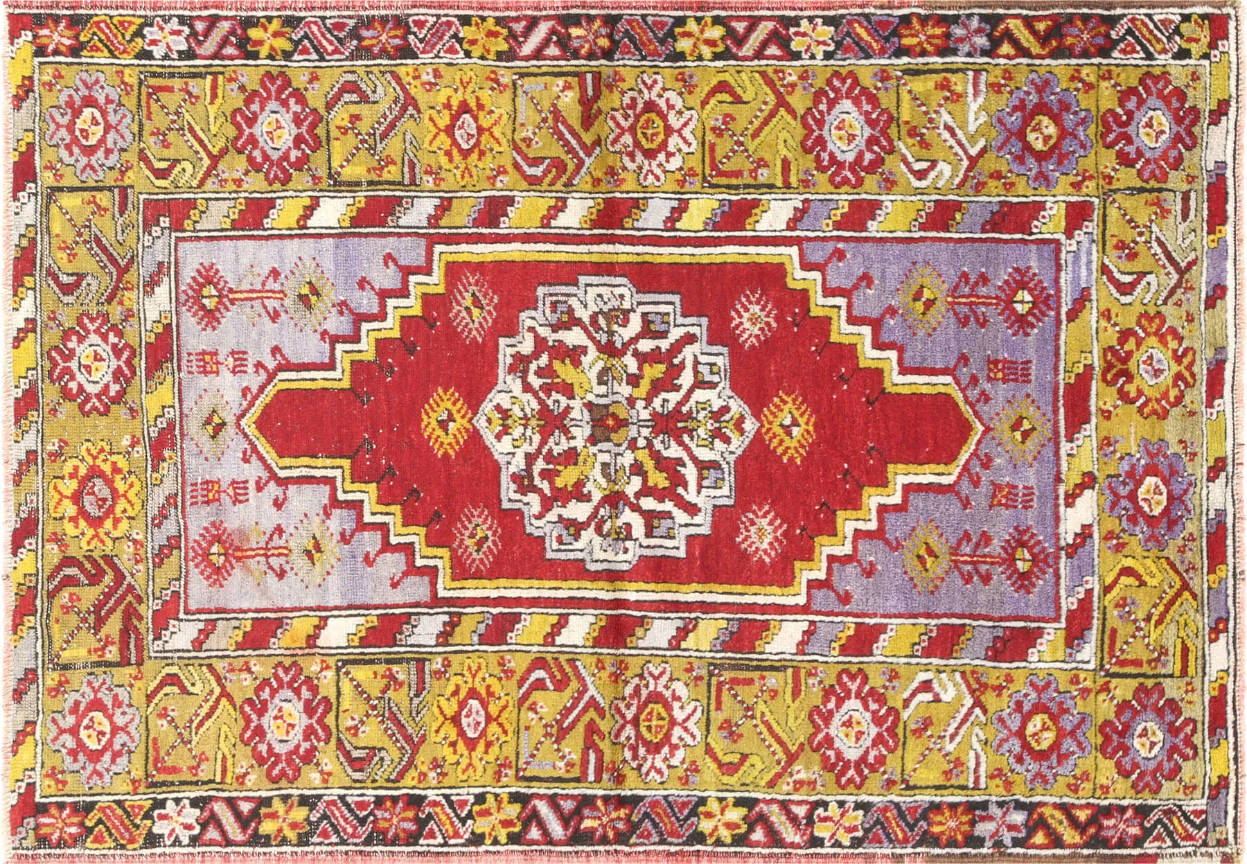 Vintage Turkish Oushak Rug - 3'7" x 5'1"