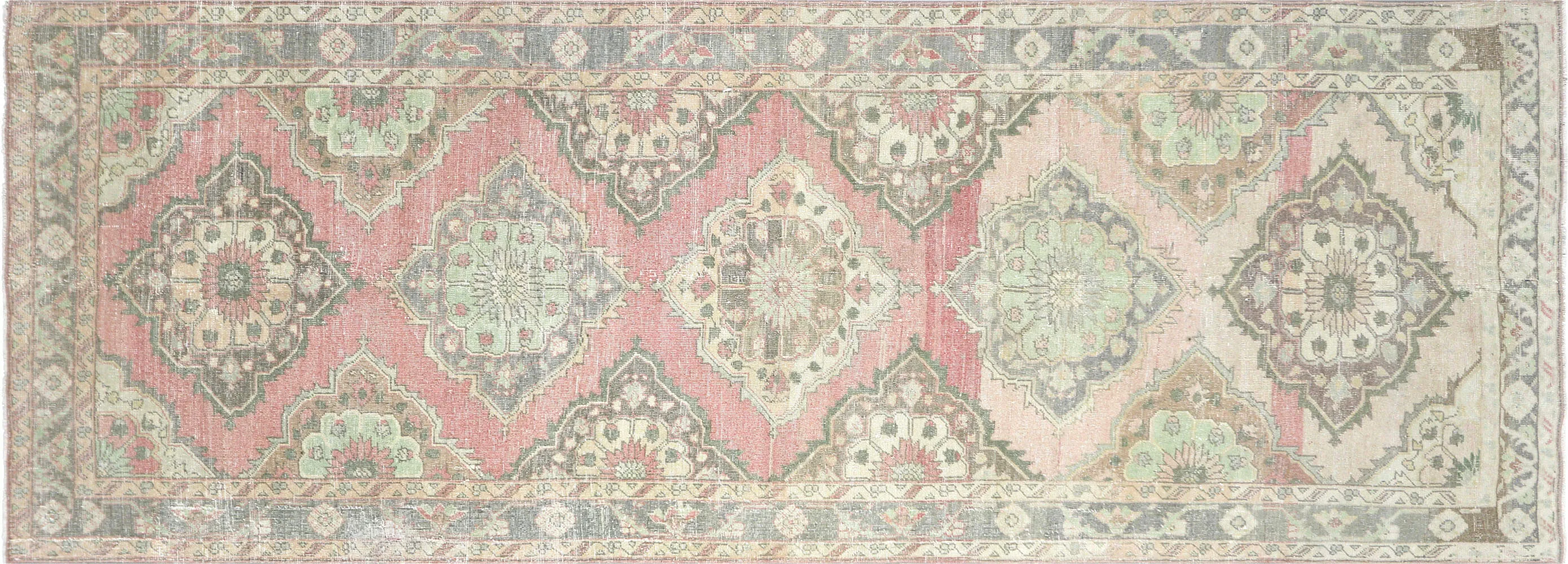 Vintage Turkish Oushak Rug - 4'10" x 12'10"