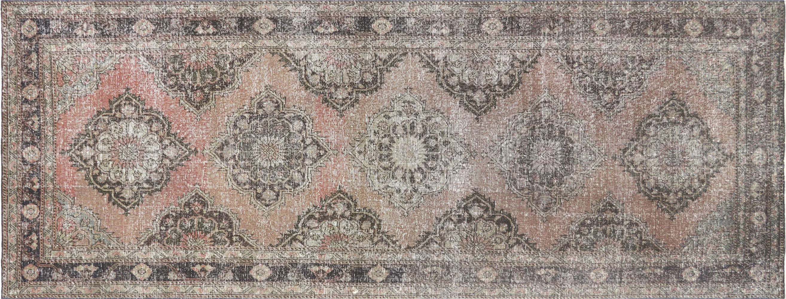 Vintage Turkish Oushak Rug - 4'10" x 12'11"