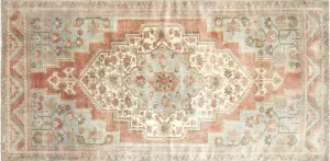 Vintage Turkish Oushak Rug - 4'11" x 10'2"