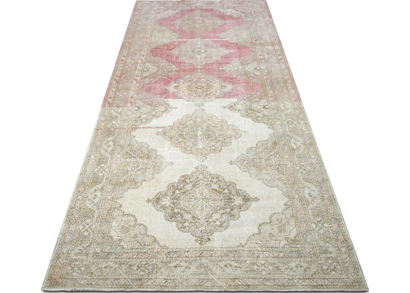 Vintage Turkish Oushak Rug - 4'11" x 13'
