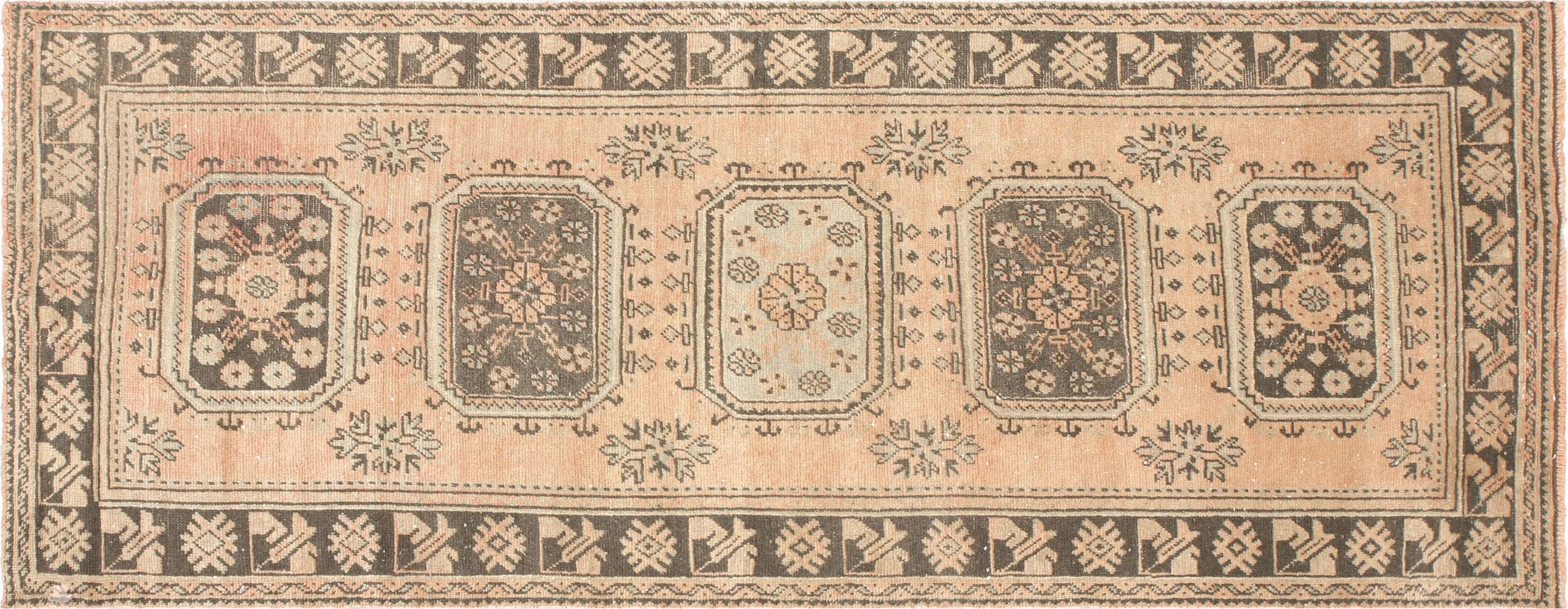 Vintage Turkish Oushak Rug - 4'4" x 11'4"