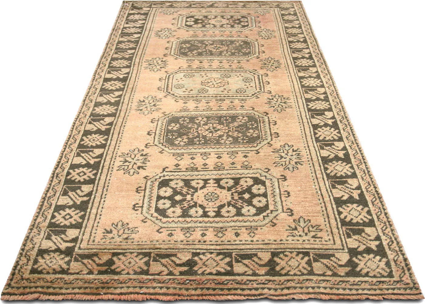 Vintage Turkish Oushak Rug - 4'4" x 11'4"