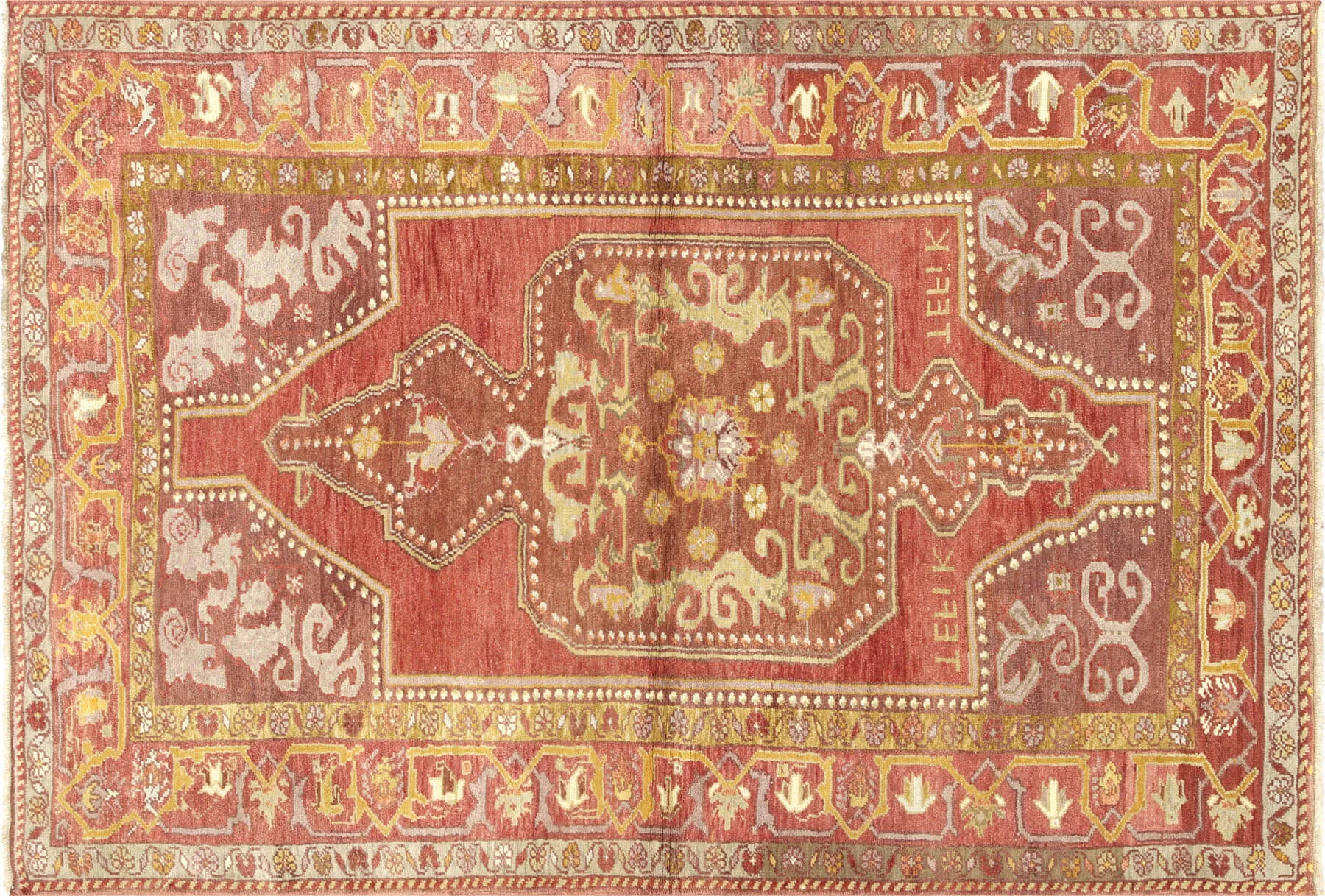 Vintage Turkish Oushak Rug - 4'4" x 6'4"