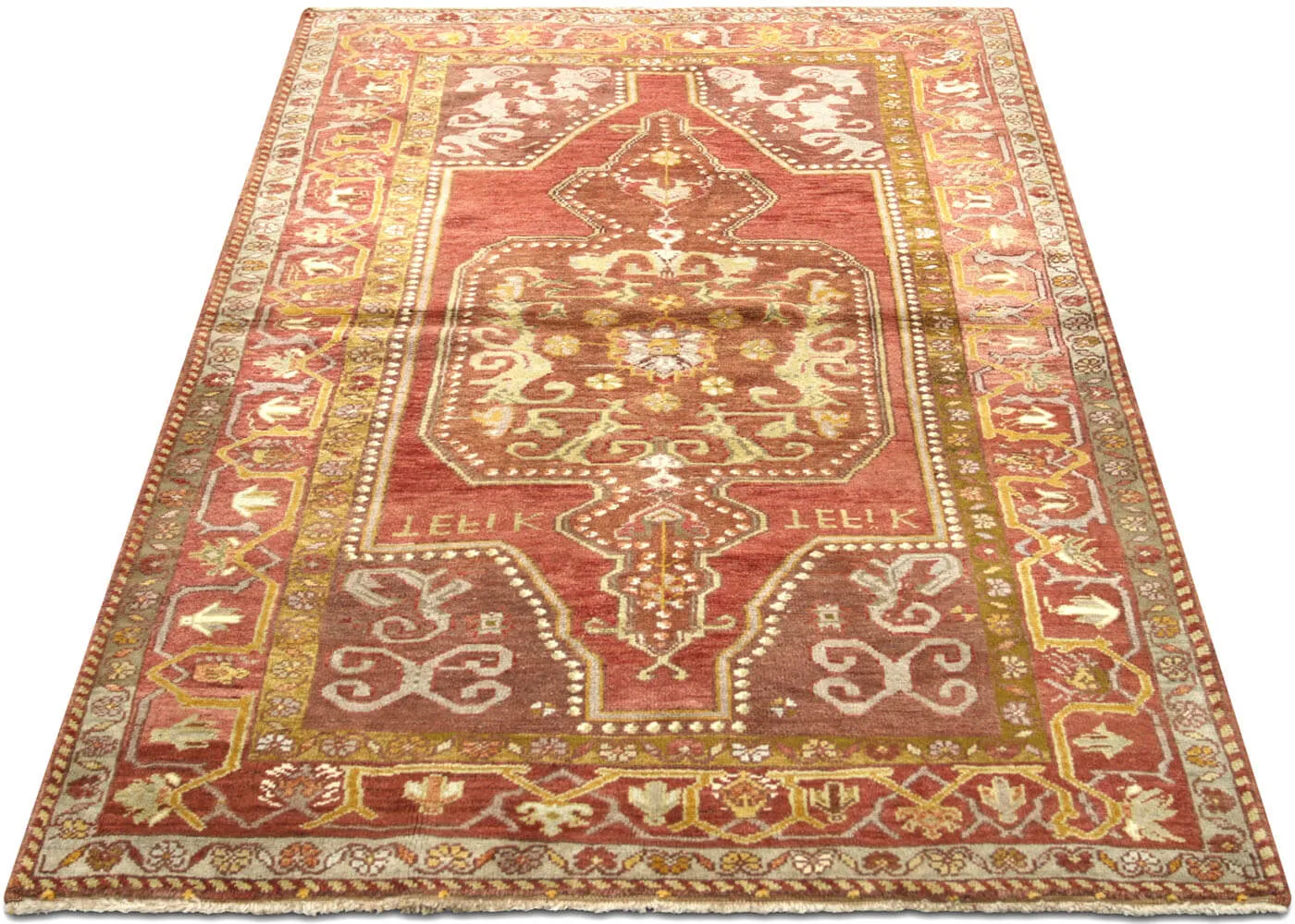 Vintage Turkish Oushak Rug - 4'4" x 6'4"